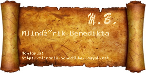 Mlinárik Benedikta névjegykártya